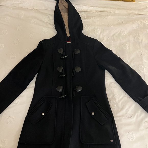 Tommy Hilfiger Navy Wool Coat - Picture 1 of 8